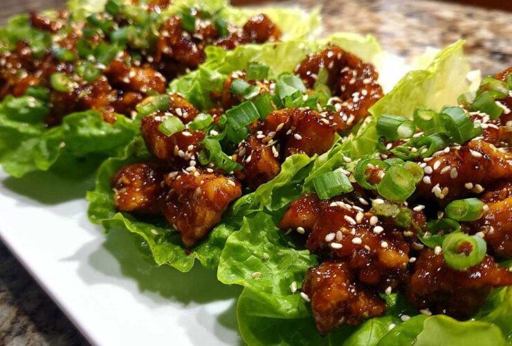 Easy Teriyaki Chicken Lettuce Wraps (Low Carb!)