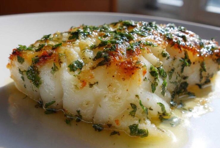 Garlic Butter Baked Cod (Healthy Winter Dinner)