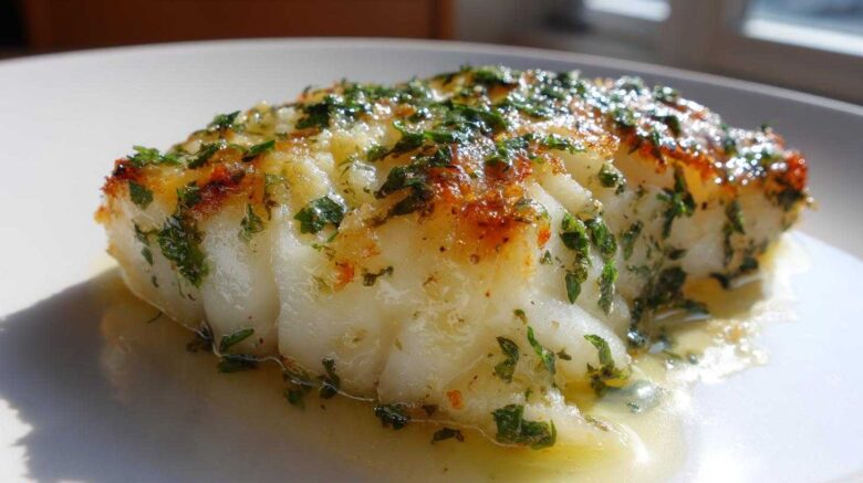 Garlic Butter Baked Cod (Healthy Winter Dinner)