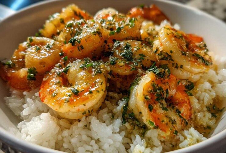 Garlic Butter Shrimp Rice Bowl in 20 Minutes