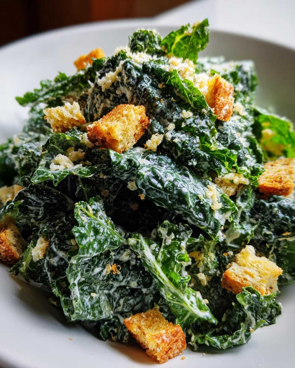 Guilt-Free Kale Caesar Salad (Healthy Cravings Satisfied) - detail 1