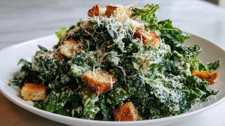 Guilt-Free Kale Caesar Salad (Healthy Cravings Satisfied)