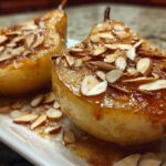 Honey-Almond Baked Pears (Healthy Winter Dessert for Breakfast)
