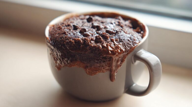 Hot Chocolate Mug Cake (Ready in 5 Minutes)