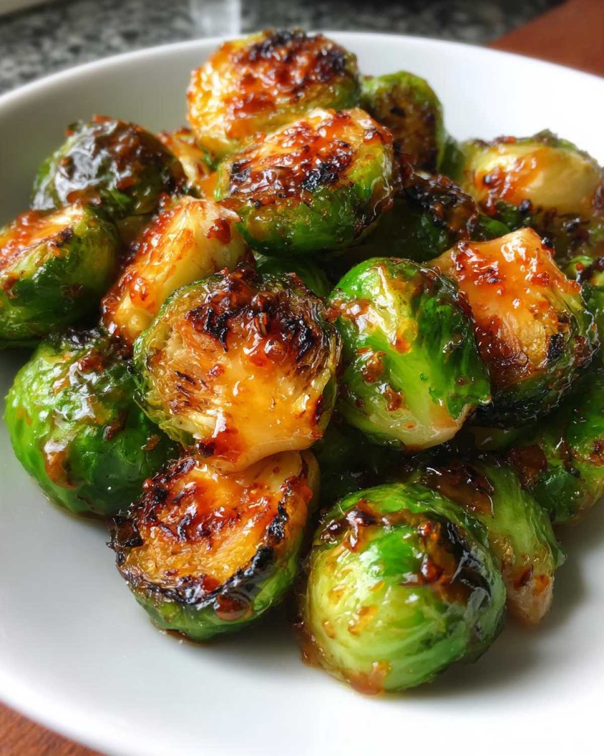Hot Honey Brussels Sprouts (Addictive Veggie Side) - detail 1