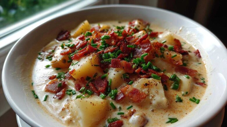 Instant Pot Loaded Baked Potato Chowder (Set and Forget)
