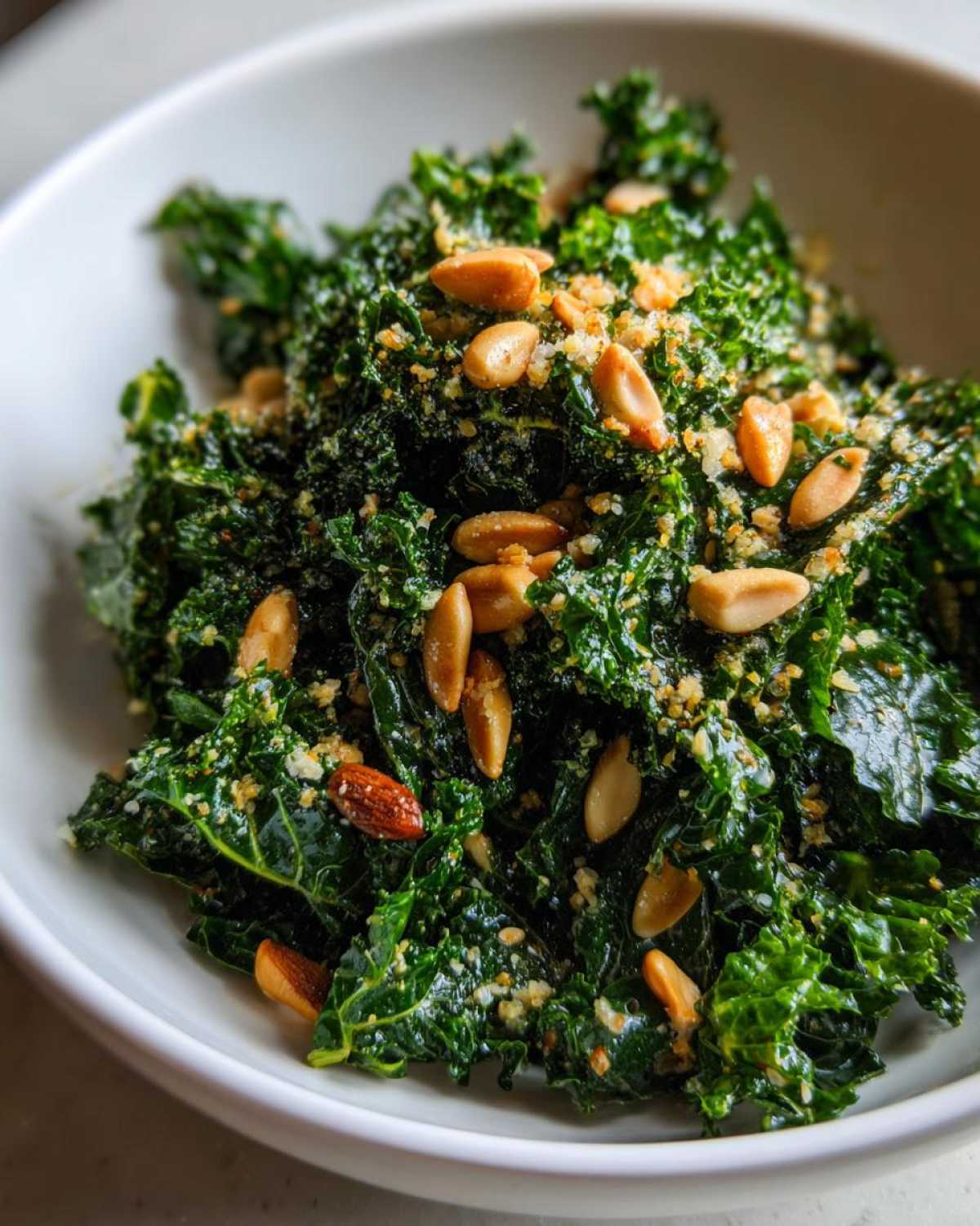 Lemon Garlic Kale Salad (New Year Detox in a Bowl) - detail 4