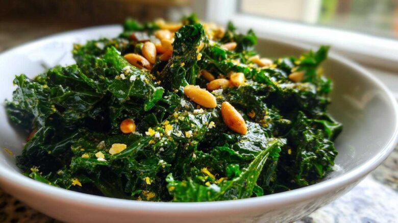 Lemon Garlic Kale Salad (New Year Detox in a Bowl)