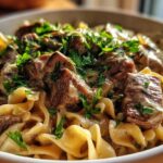 Lighter Beef Stroganoff with Greek Yogurt (Comfort Swap)