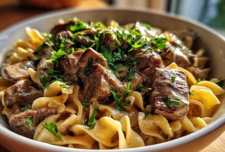 Lighter Beef Stroganoff with Greek Yogurt (Comfort Swap)
