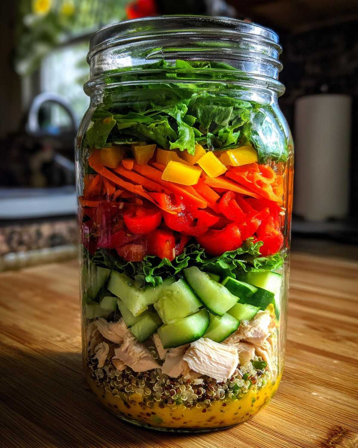 Mason Jar Salad for a Week of Lunches (No Boredom) - detail 1