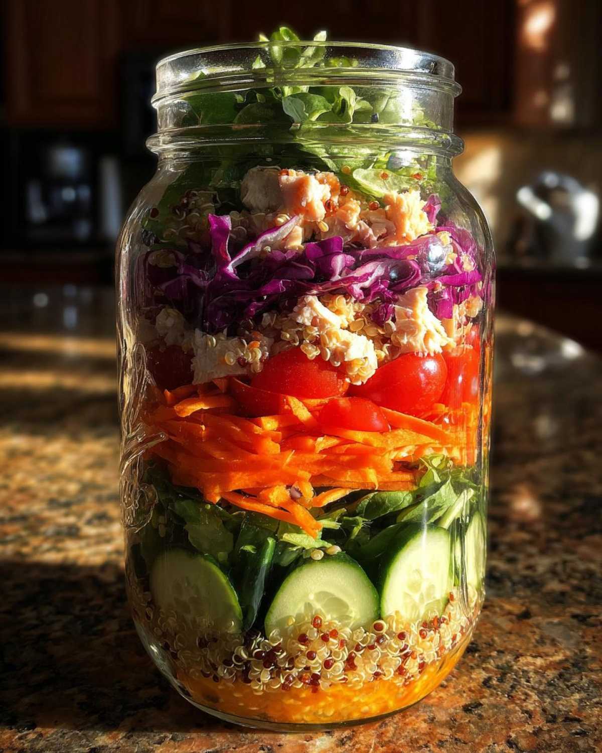 Mason Jar Salad for a Week of Lunches (No Boredom) - detail 2