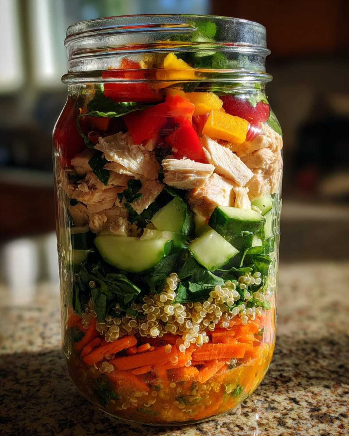 Mason Jar Salad for a Week of Lunches (No Boredom) - detail 4