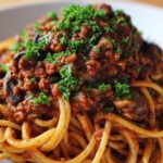 Plant-Based Bolognese with Mushrooms and Walnuts