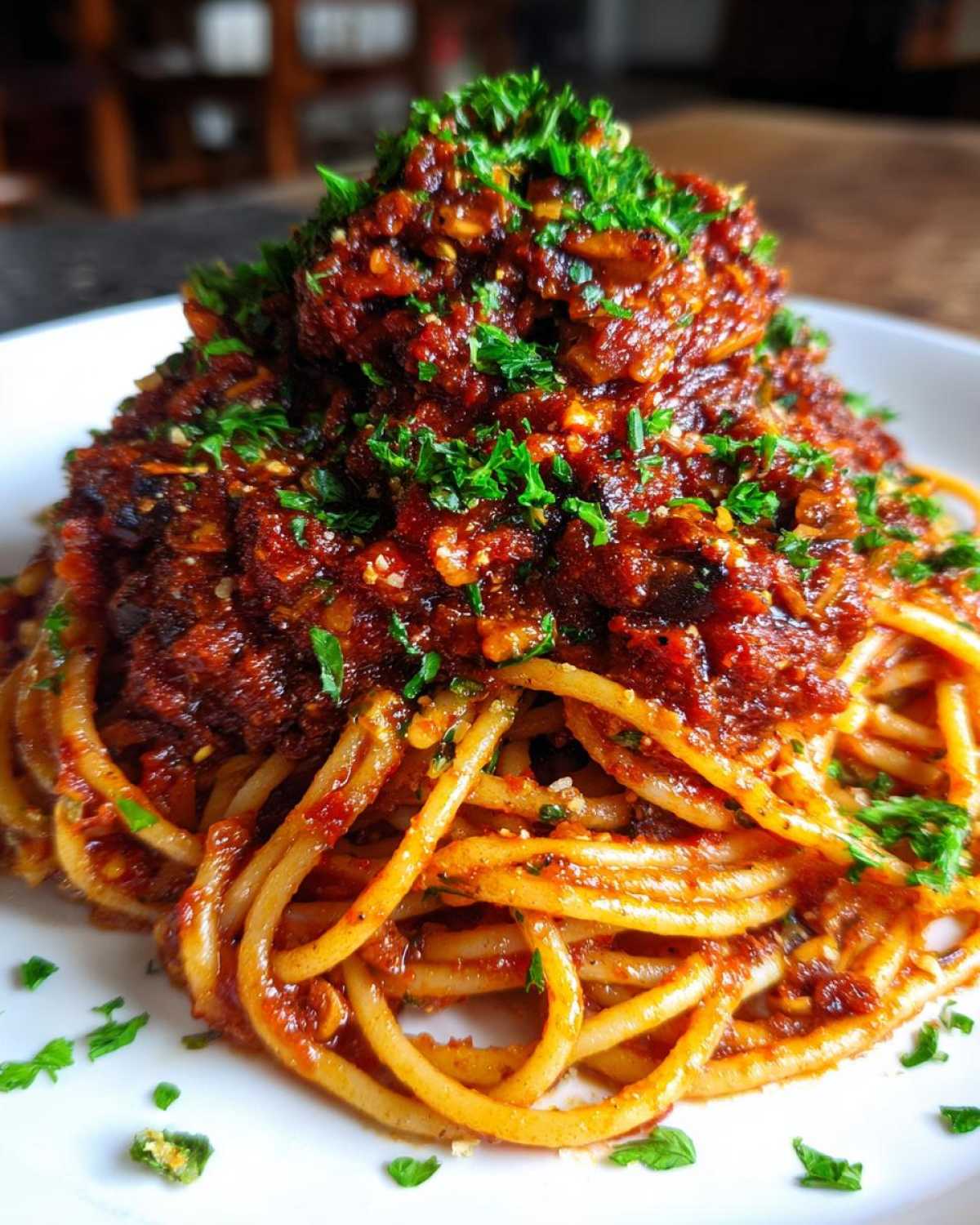 Plant-Based Bolognese with Mushrooms and Walnuts - detail 2