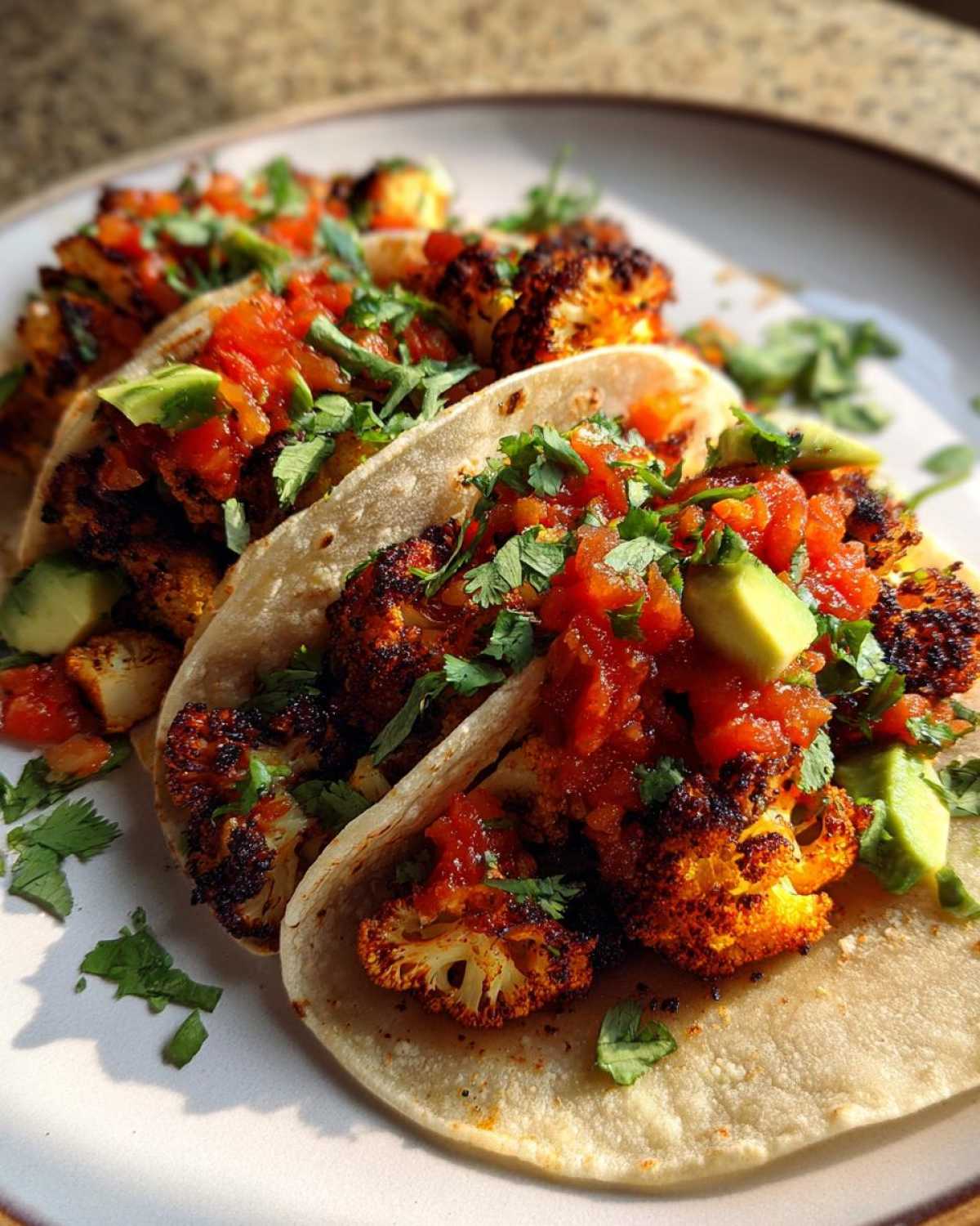 Roasted Cauliflower Tacos (Taco Tuesday Vegan-Style) - detail 1