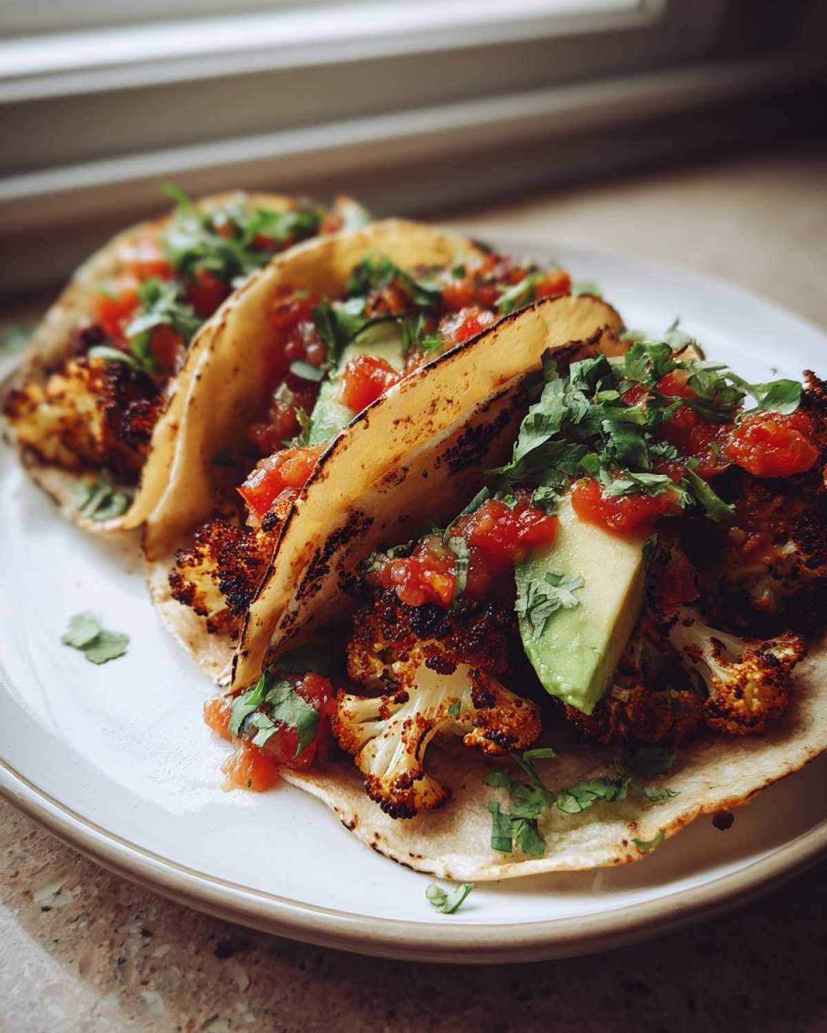 Roasted Cauliflower Tacos (Taco Tuesday Vegan-Style) - detail 2