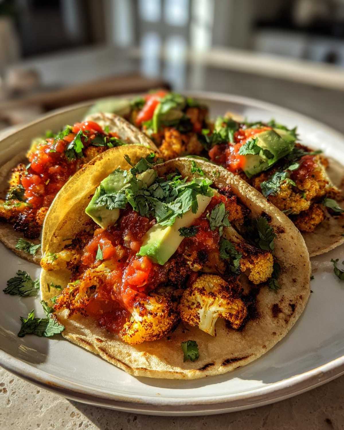 Roasted Cauliflower Tacos (Taco Tuesday Vegan-Style) - detail 3