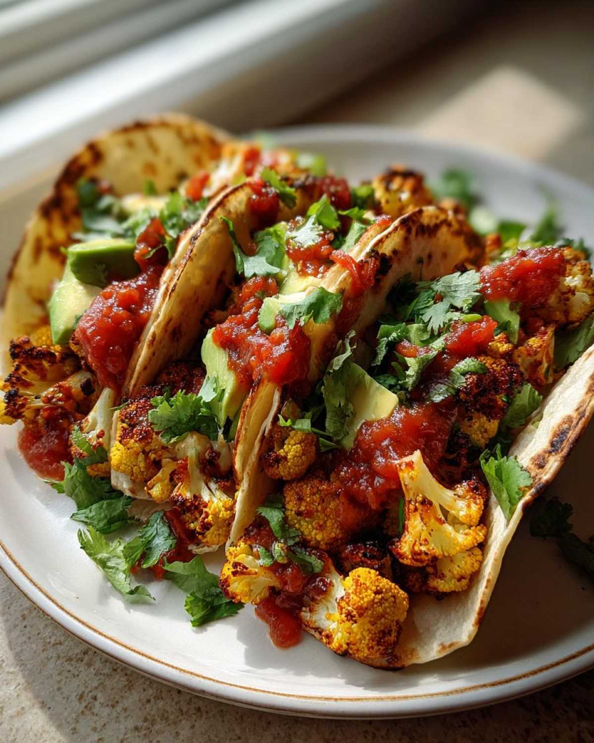 Roasted Cauliflower Tacos (Taco Tuesday Vegan-Style) - detail 4