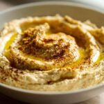 Roasted Garlic Hummus (Creamy & No Tahini Needed)