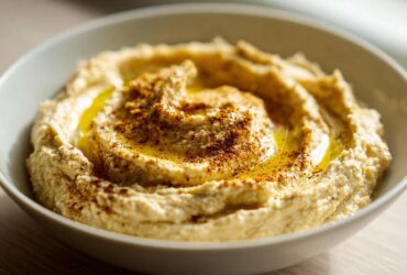 Roasted Garlic Hummus (Creamy & No Tahini Needed)