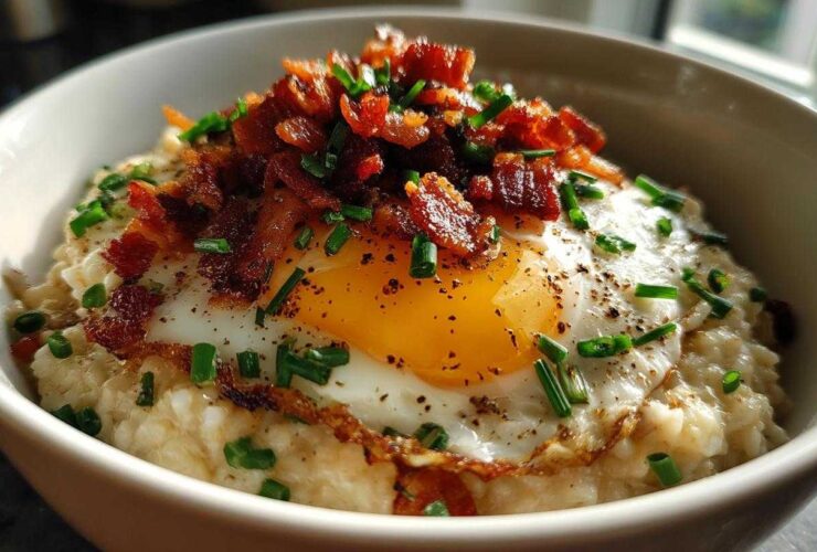 Savory Oatmeal with Bacon and Egg (Game Changer!)