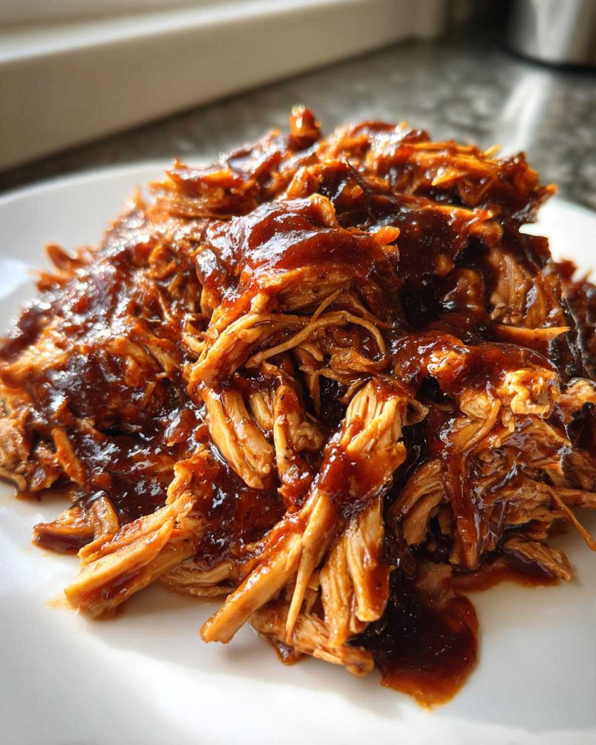 Slow Cooker BBQ Pulled Chicken (2 Minutes Prep) - detail 4