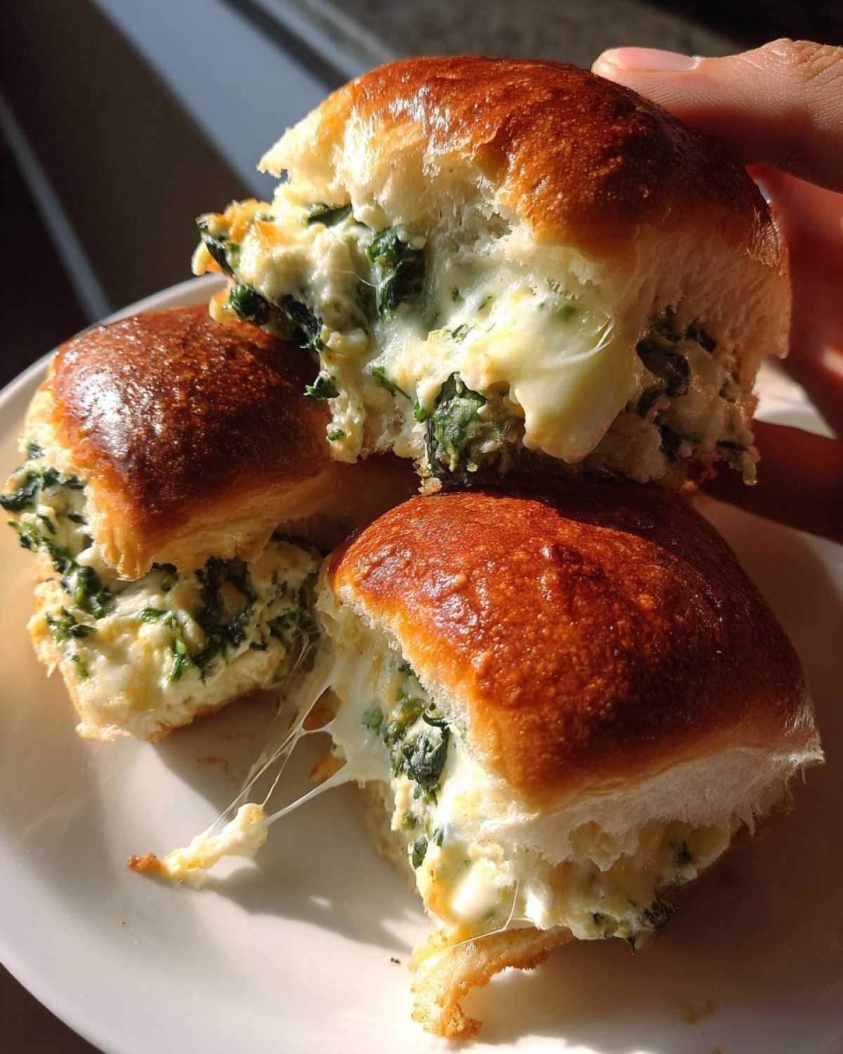 Spinach Artichoke Dip Sliders (Party Favorite) - detail 3