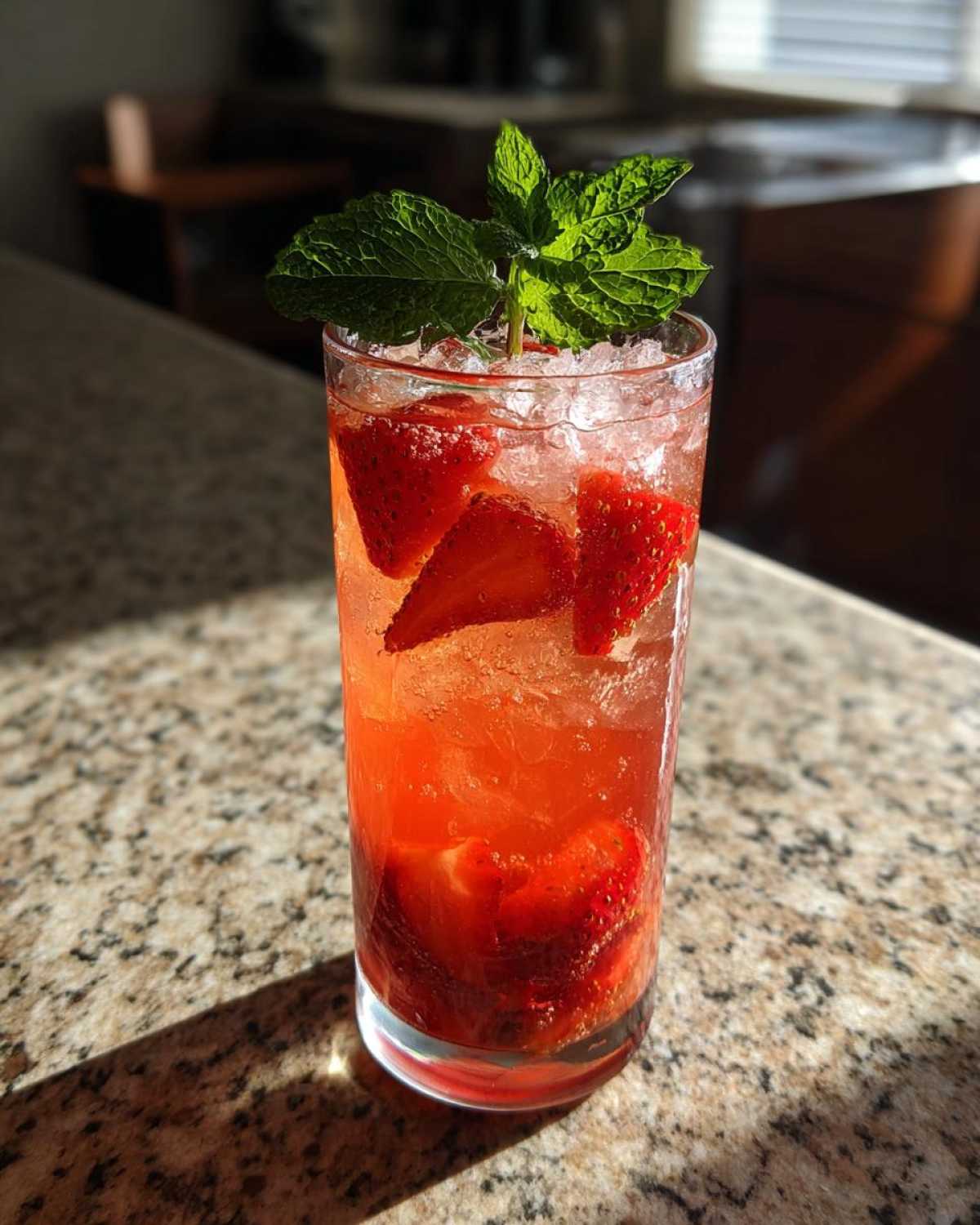 Strawberry Kombucha Mocktail (Gut-Friendly Party Drink) - detail 3