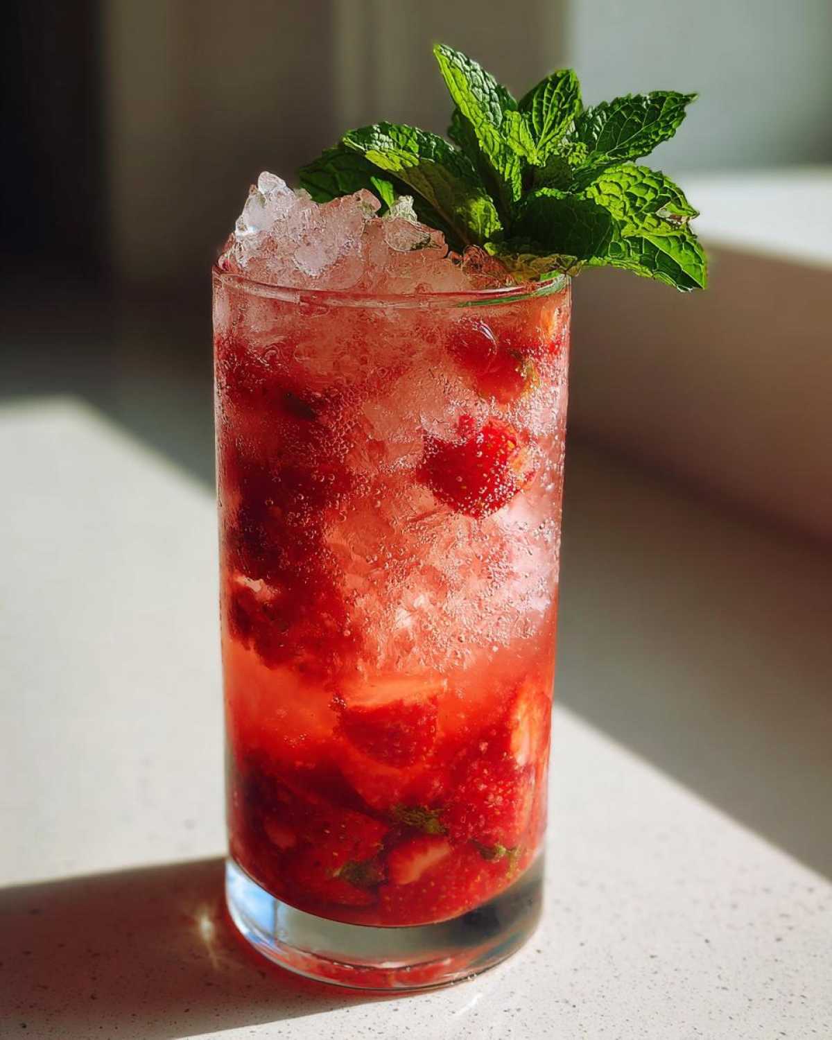 Strawberry Kombucha Mocktail (Gut-Friendly Party Drink) - detail 4