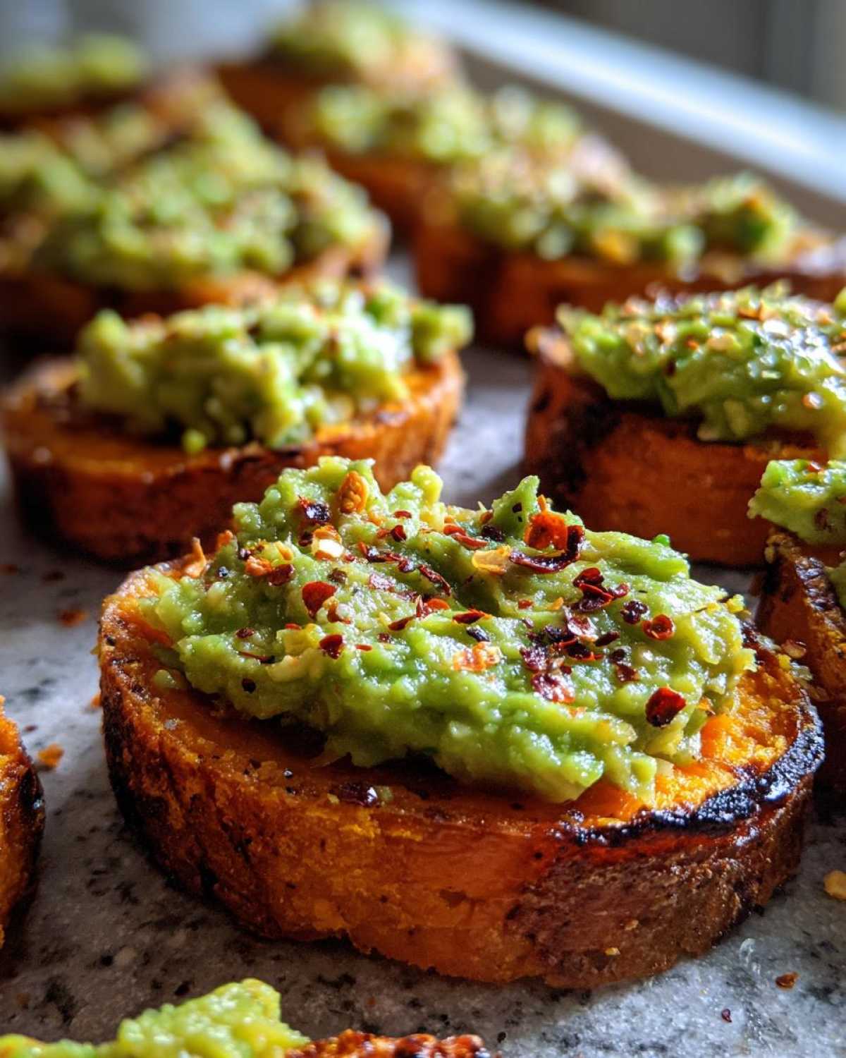 Sweet Potato Toast Bites with Avocado (Whole30 Snack) - detail 2