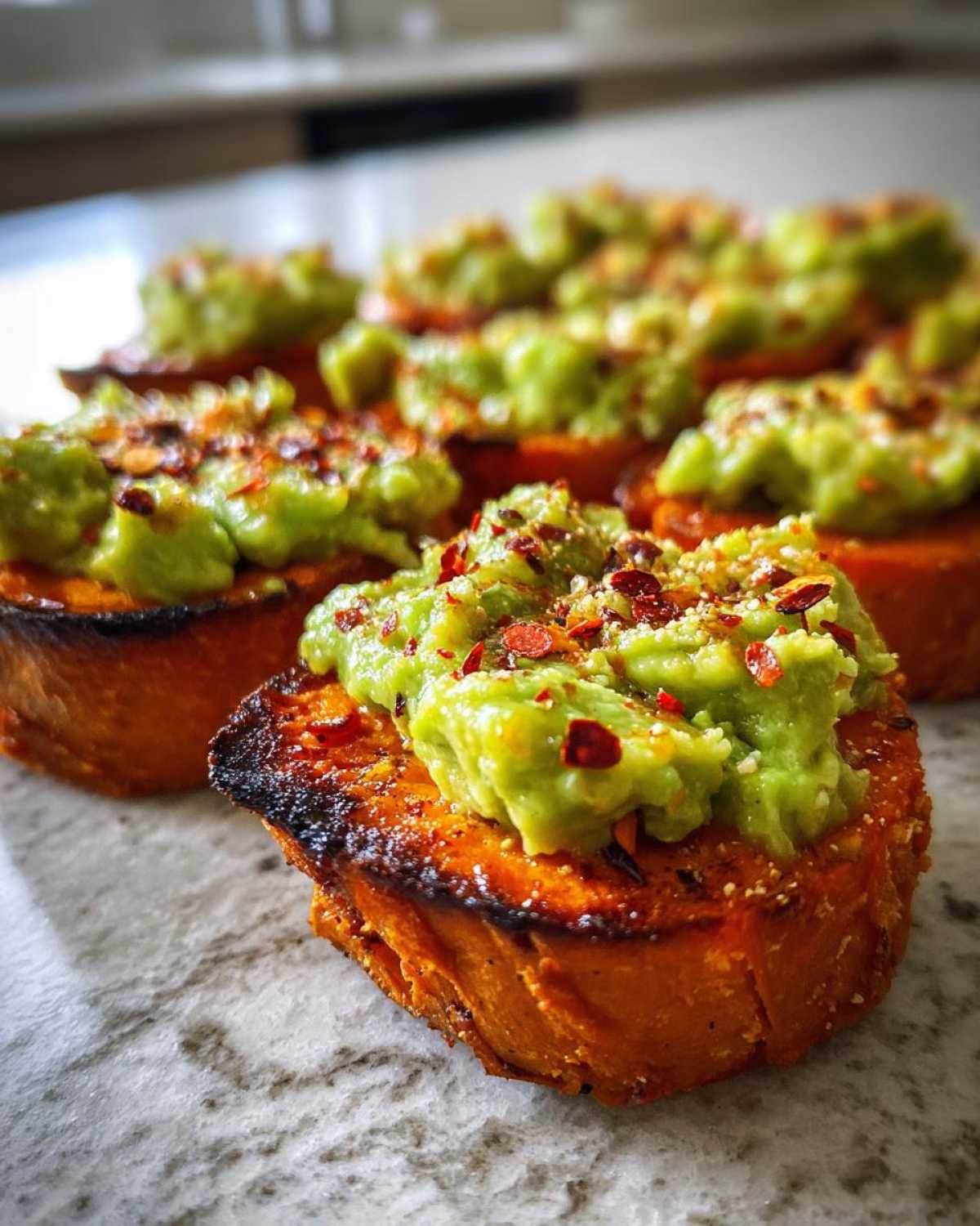 Sweet Potato Toast Bites with Avocado (Whole30 Snack) - detail 3