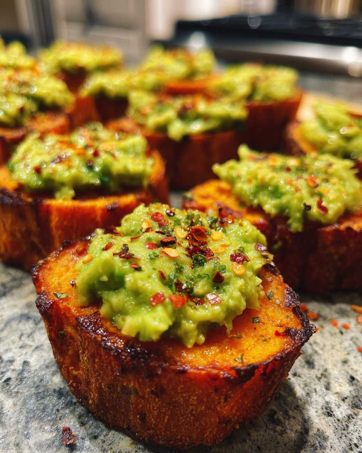 Sweet Potato Toast Bites with Avocado (Whole30 Snack) - detail 4