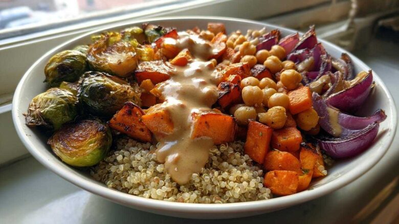Winter Buddha Bowl with Roasted Veggies & Quinoa
