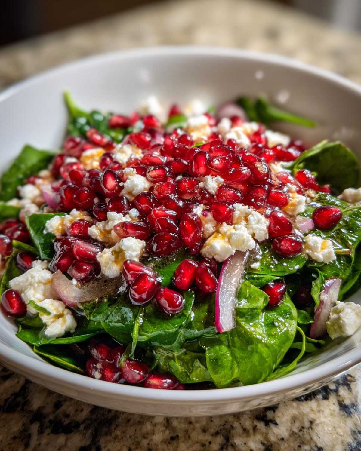 Winter Jewel Salad (Pomegranate & Feta Festive Bowl) - detail 1