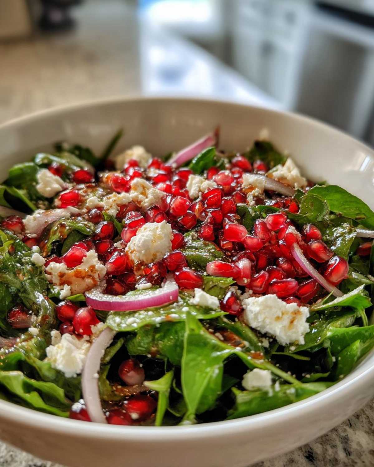 Winter Jewel Salad (Pomegranate & Feta Festive Bowl) - detail 2