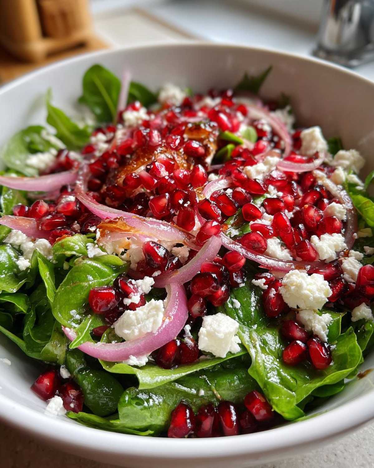 Winter Jewel Salad (Pomegranate & Feta Festive Bowl) - detail 3