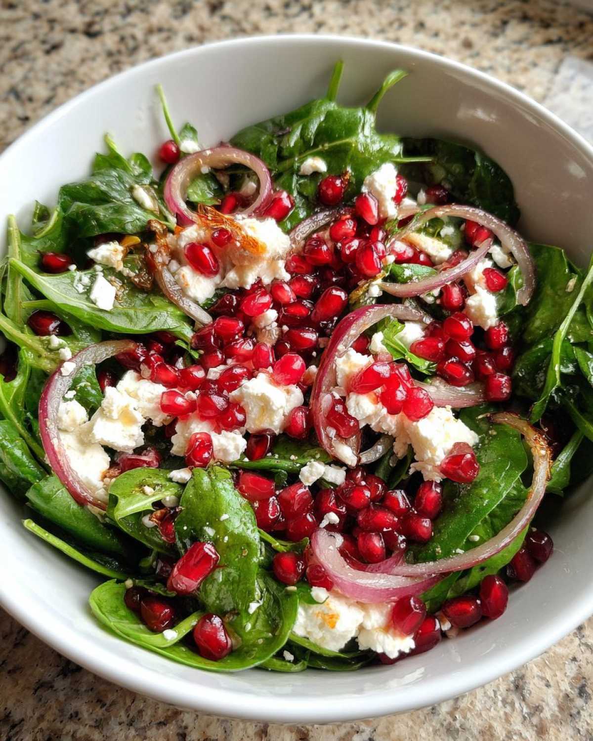 Winter Jewel Salad (Pomegranate & Feta Festive Bowl) - detail 4