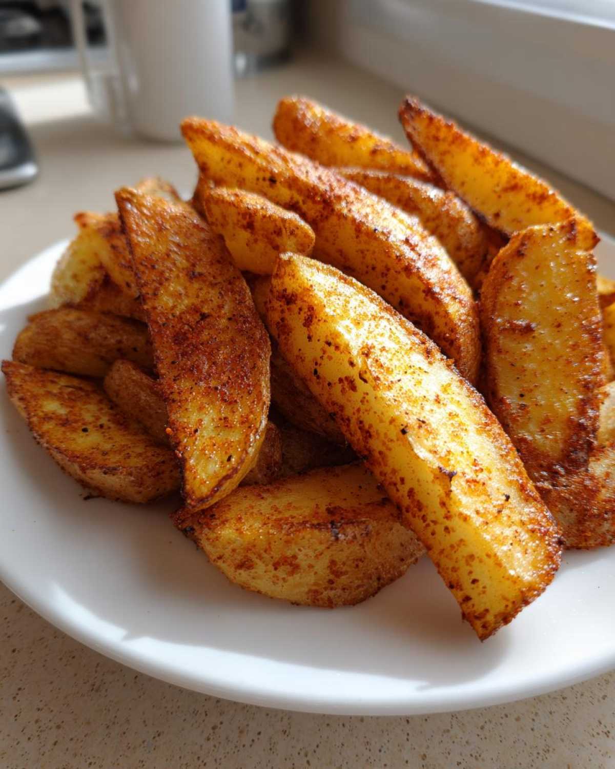 air fryer potato wedges - detail 3