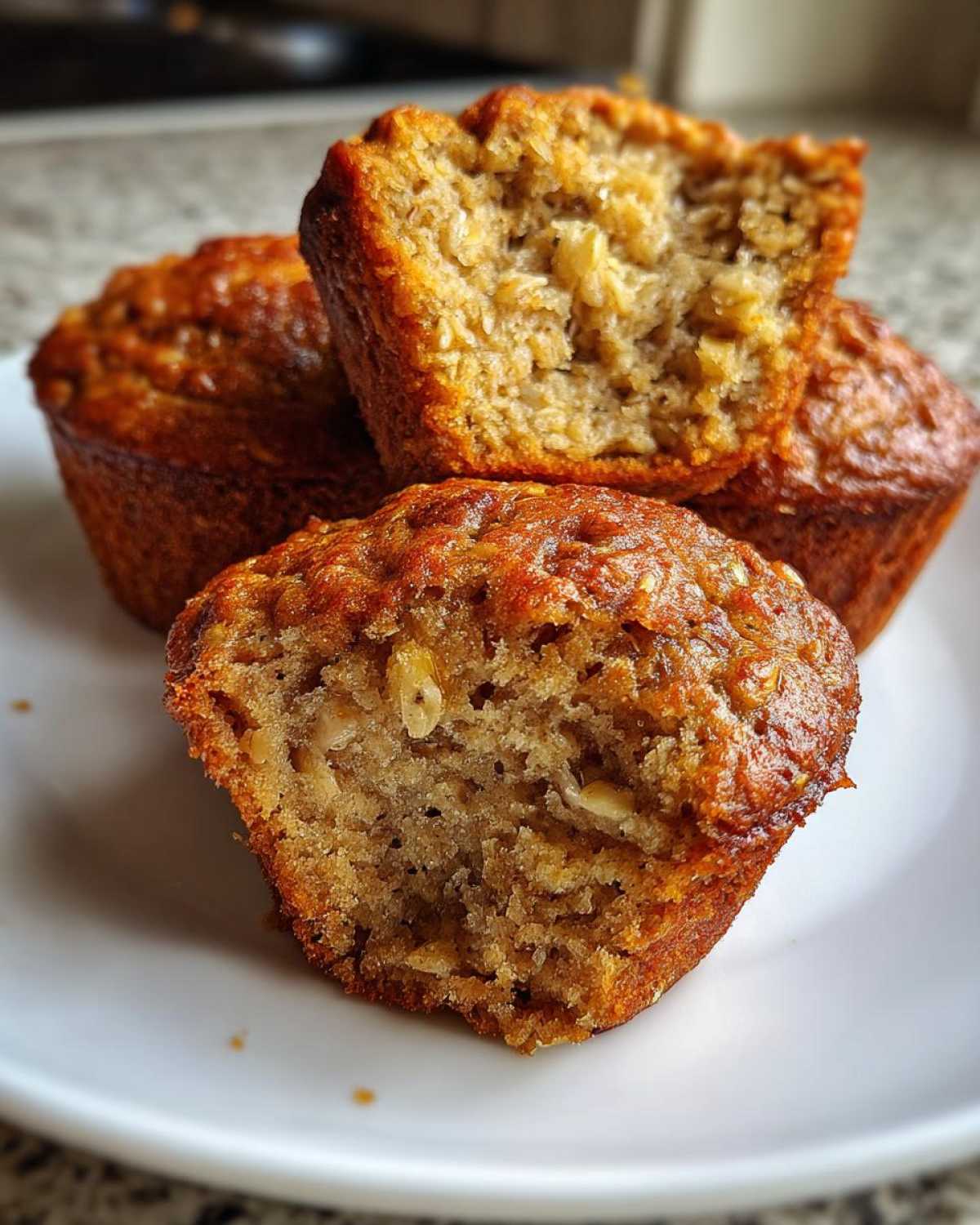 banana oatmeal muffins - detail 4