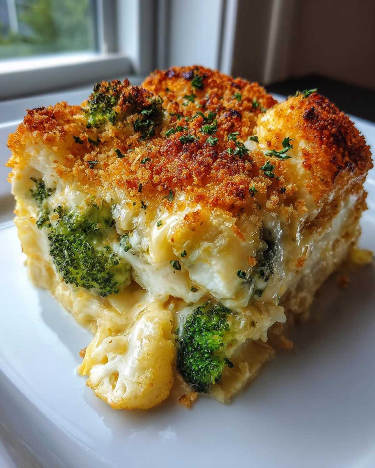 broccoli cauliflower casserole - detail 1