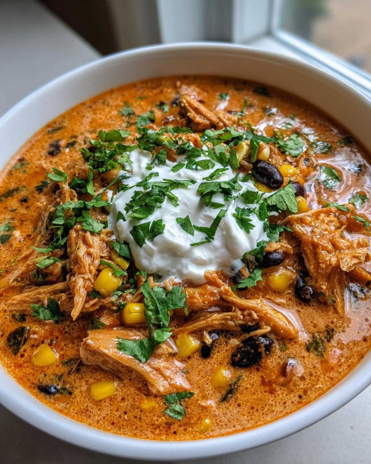 chicken taco soup - detail 3