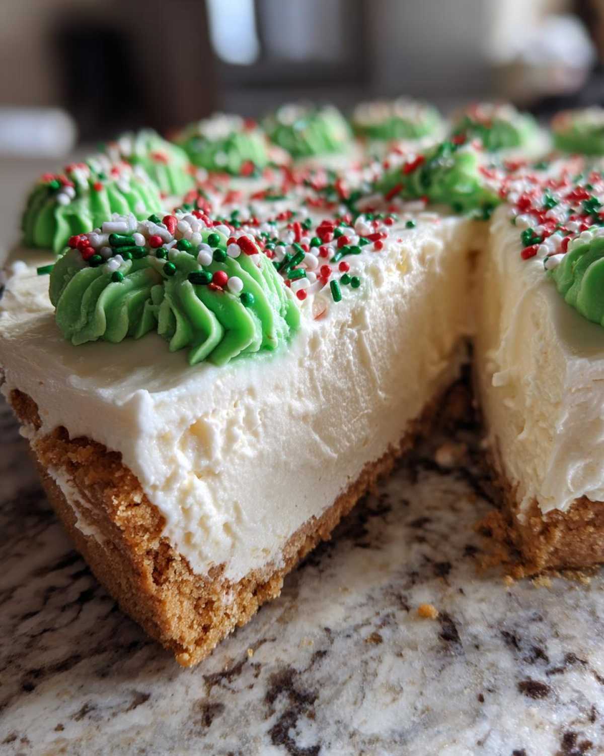 christmas tree cheesecake - detail 3
