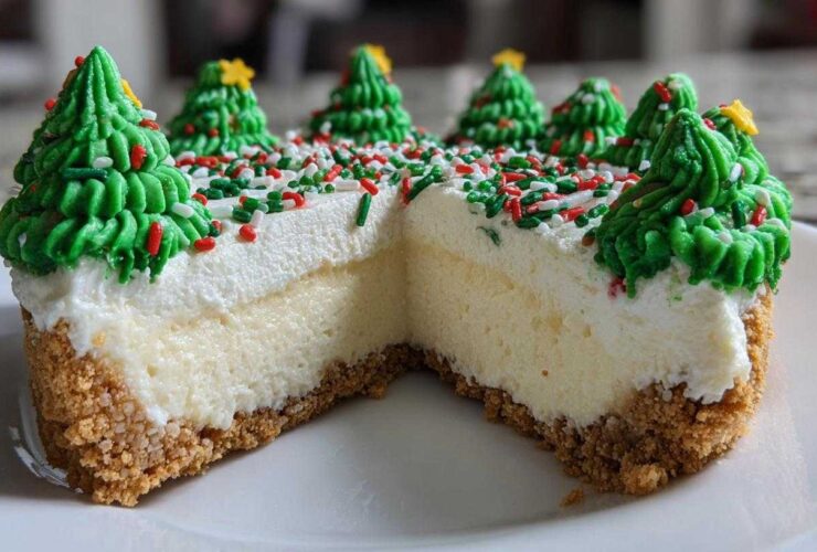 christmas tree cheesecake