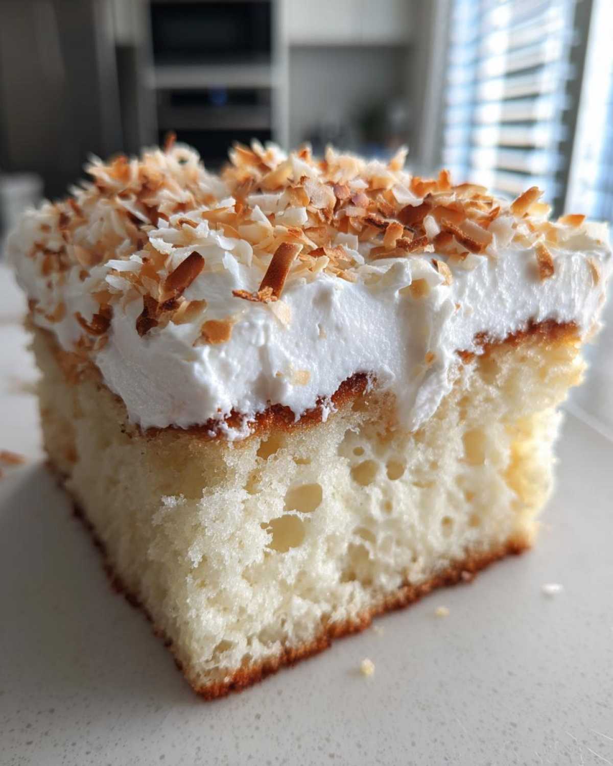 coconut poke cake - detail 2