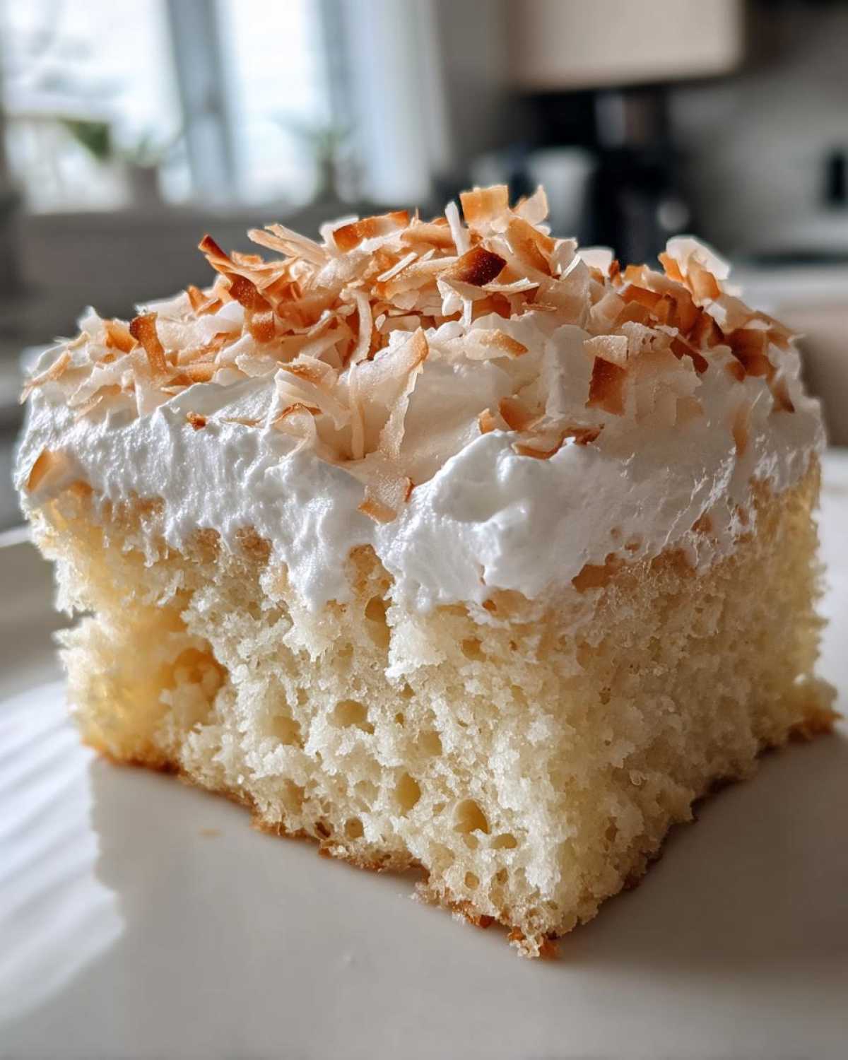 coconut poke cake - detail 3