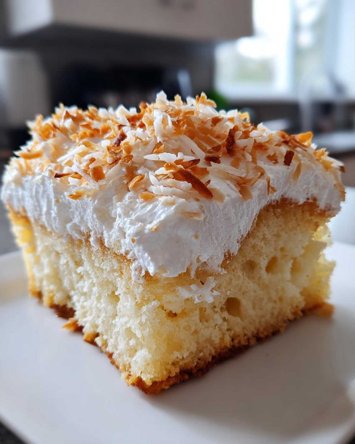 coconut poke cake - detail 4