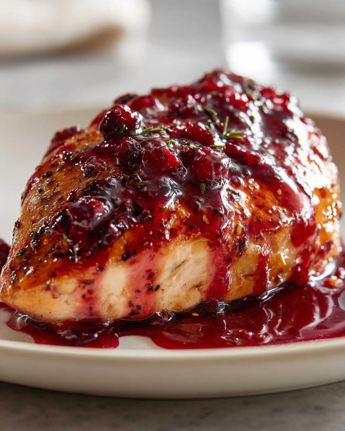 cranberry chicken - detail 2