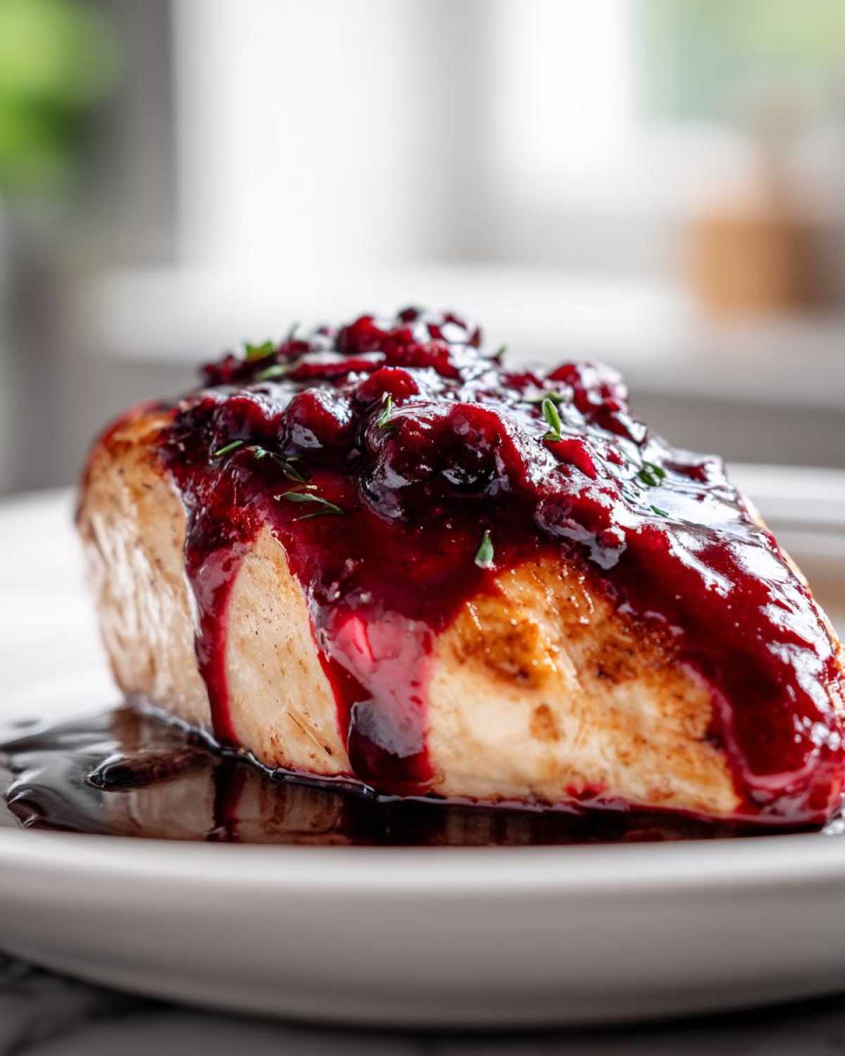 cranberry chicken - detail 3