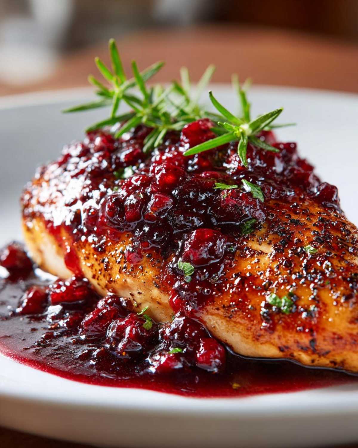 cranberry chicken - detail 4